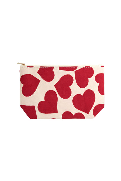Chic Red and Black Makeup Bags for Daily Use
