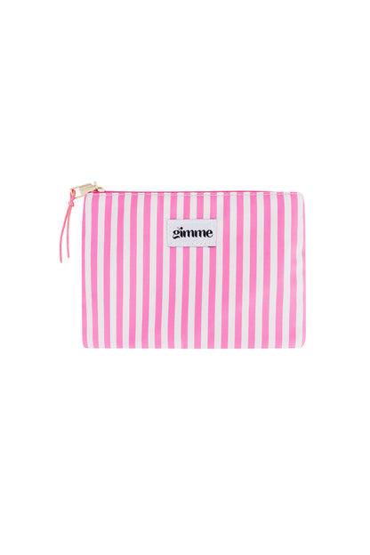 Flat toiletry bag thin stripe