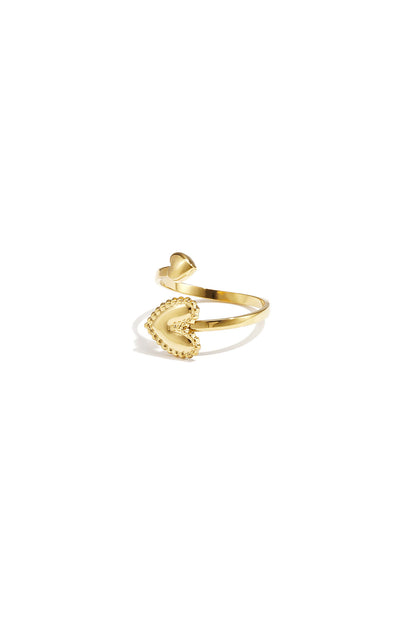 Ring with adjustable hearts