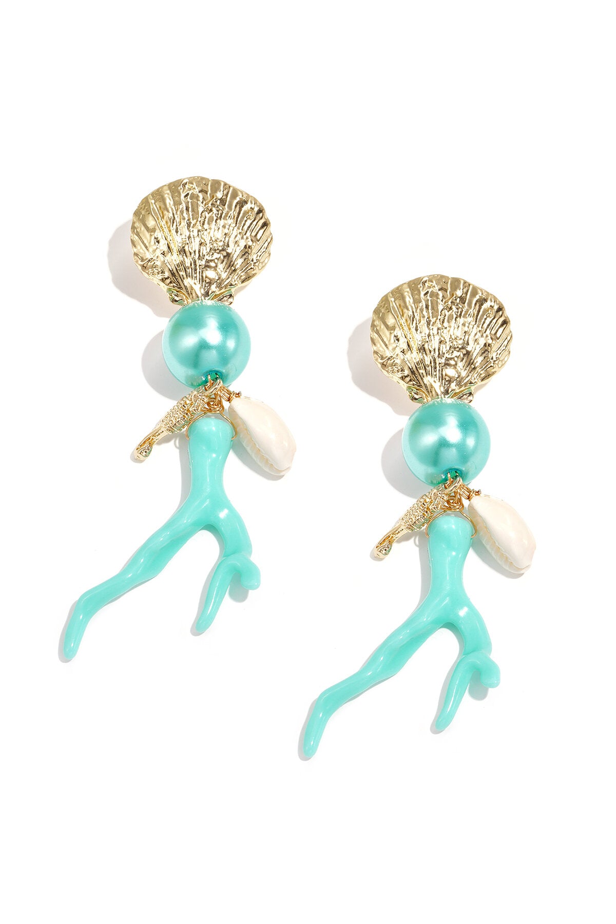 Romantic Shell Dangle Earrings for Summer Vacation