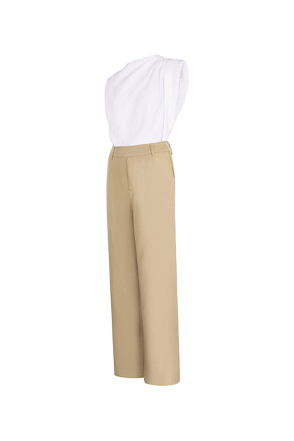 Cotton Blend Women's Wide Leg Bodysuit Spring/Summer Comfort Fit