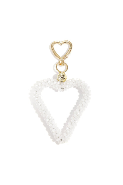Elegant Crystal Heart Keychain in Multiple Colors