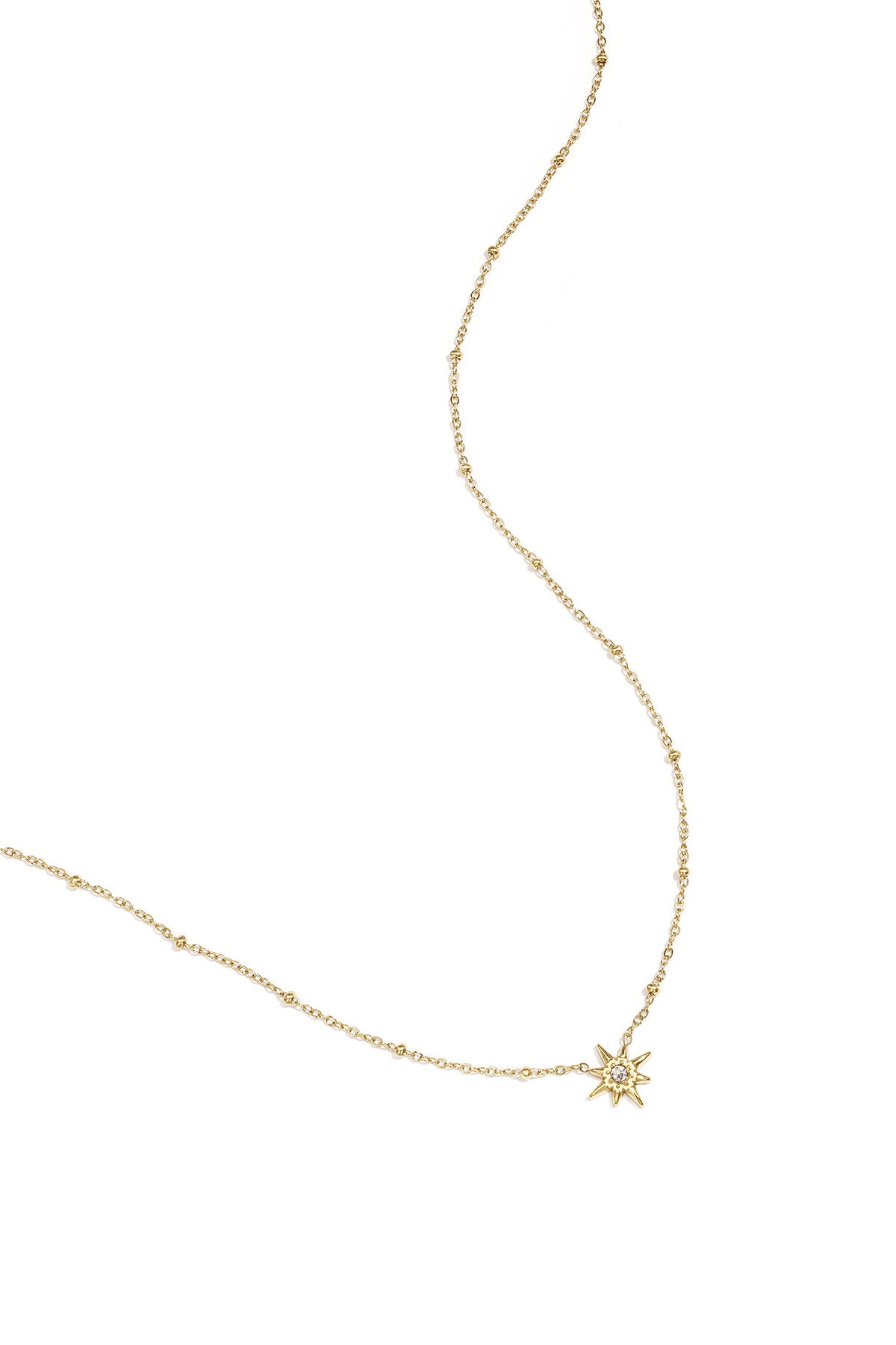 Necklace with beads and shooting star