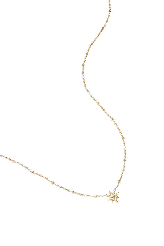 Necklace with beads and shooting star