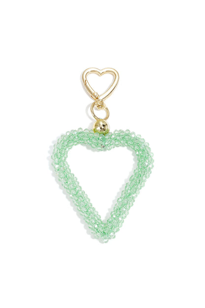 Elegant Crystal Heart Keychain in Multiple Colors