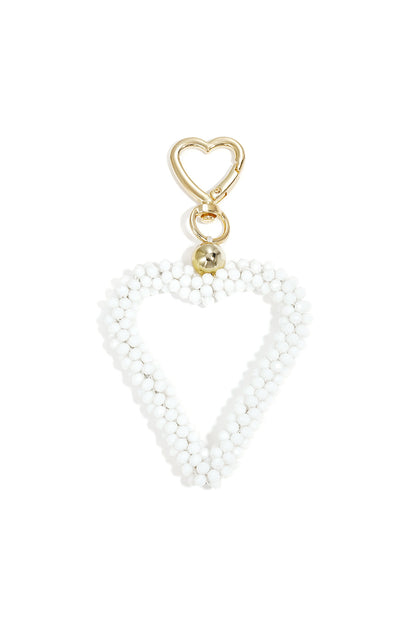 Elegant Crystal Heart Keychain in Multiple Colors