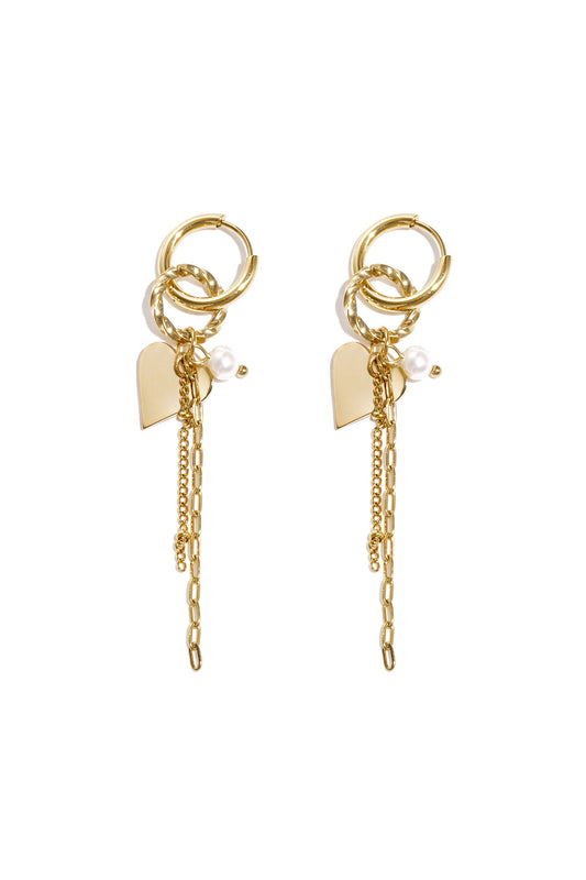 Elegant Heart Dangle Earrings for Daily Wear