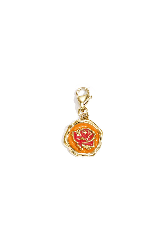 Jewelry charm rose on coin DIY