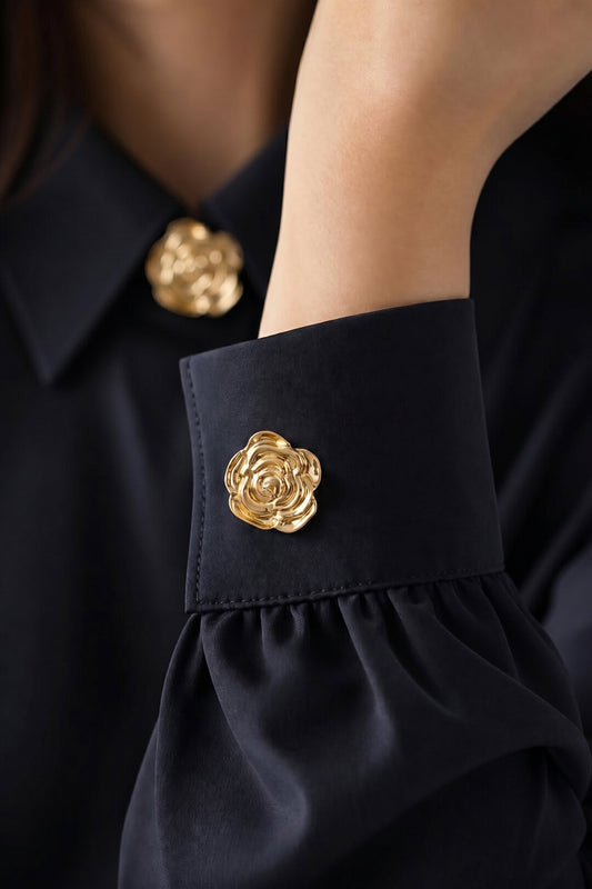 Cufflinks Flower Casual Stainless Steel Daily Accessories