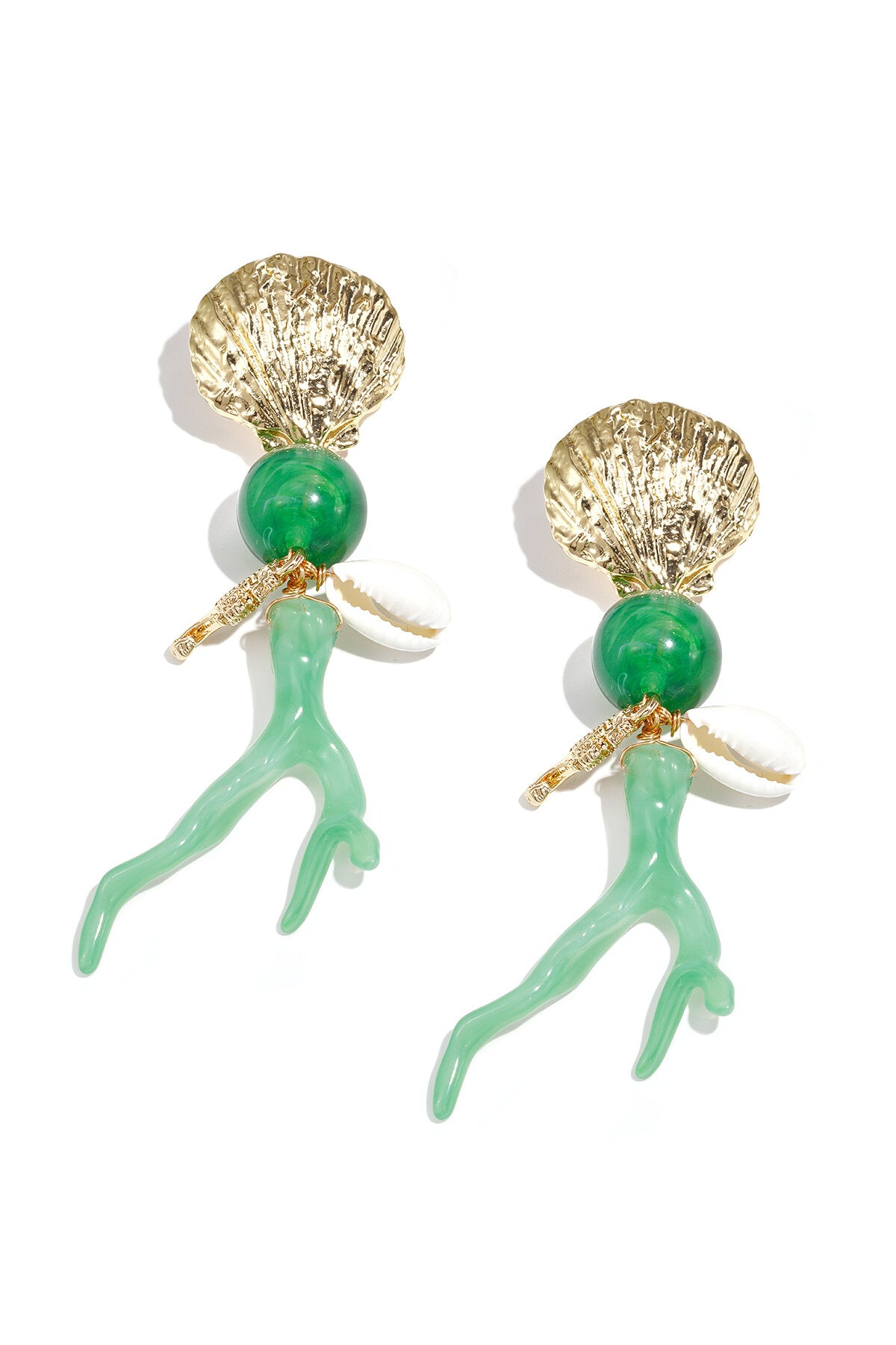 Romantic Shell Dangle Earrings for Summer Vacation