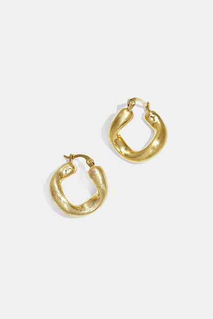 Elegant Lumé Stainless Steel Hoop Earrings