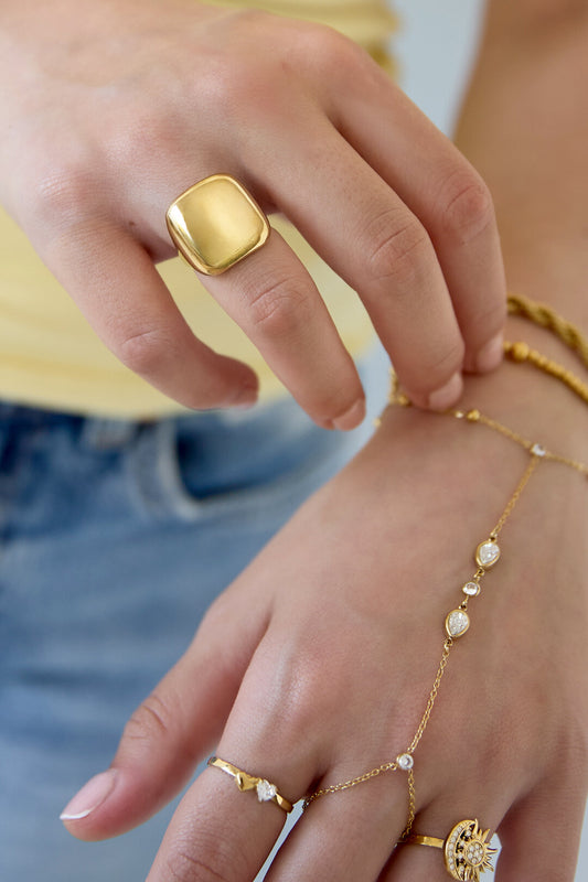 Square statement ring