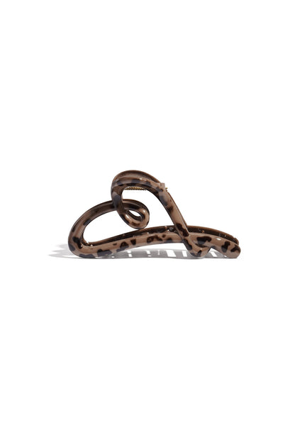Stylish Khaki and Coffee Brown Leopard Print Hair Clips