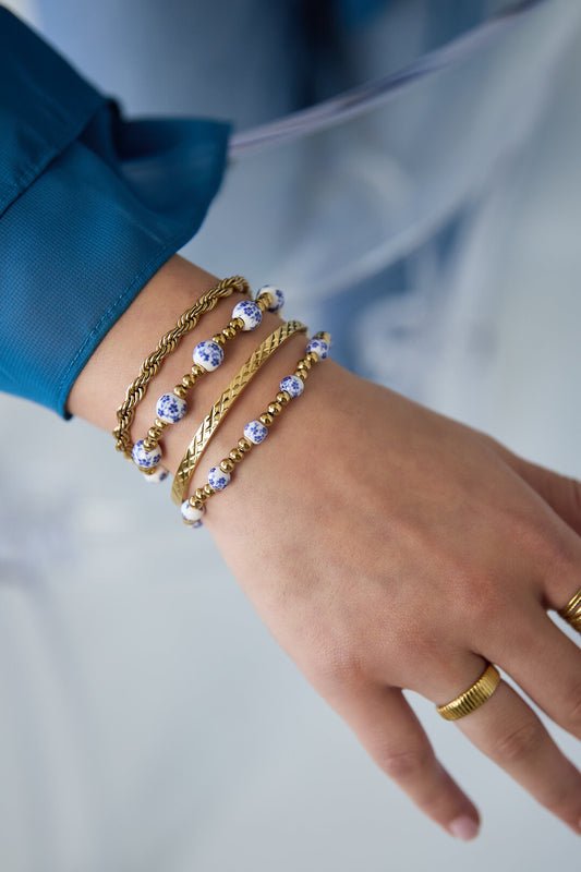 Stainless Steel Beaded Bracelets Beads Casual Daily Simple Series Women's jewelry