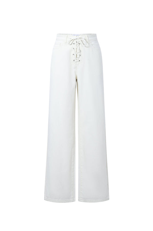 Lace Up Denim Jeans