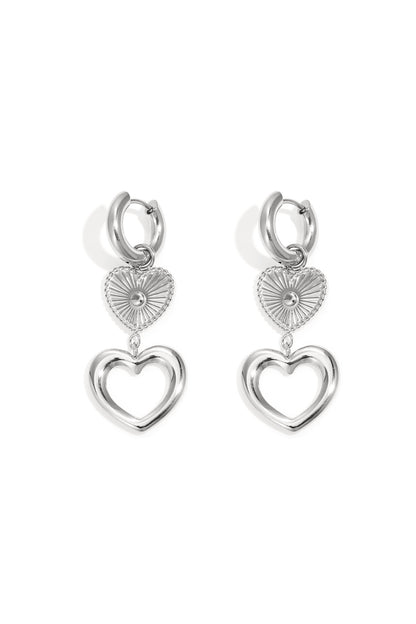 Elegant Heart Loop Dangle Earrings for Everyday Glam