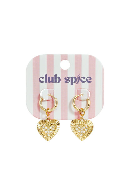 Earrings with radiant hearts