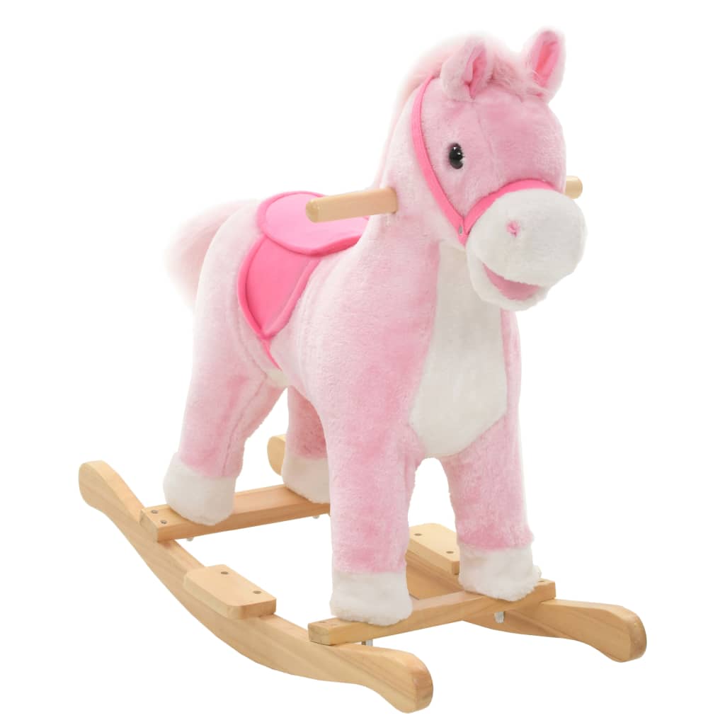 Hobbeldier 65X32X58 Cm Pluche Wit En Roze