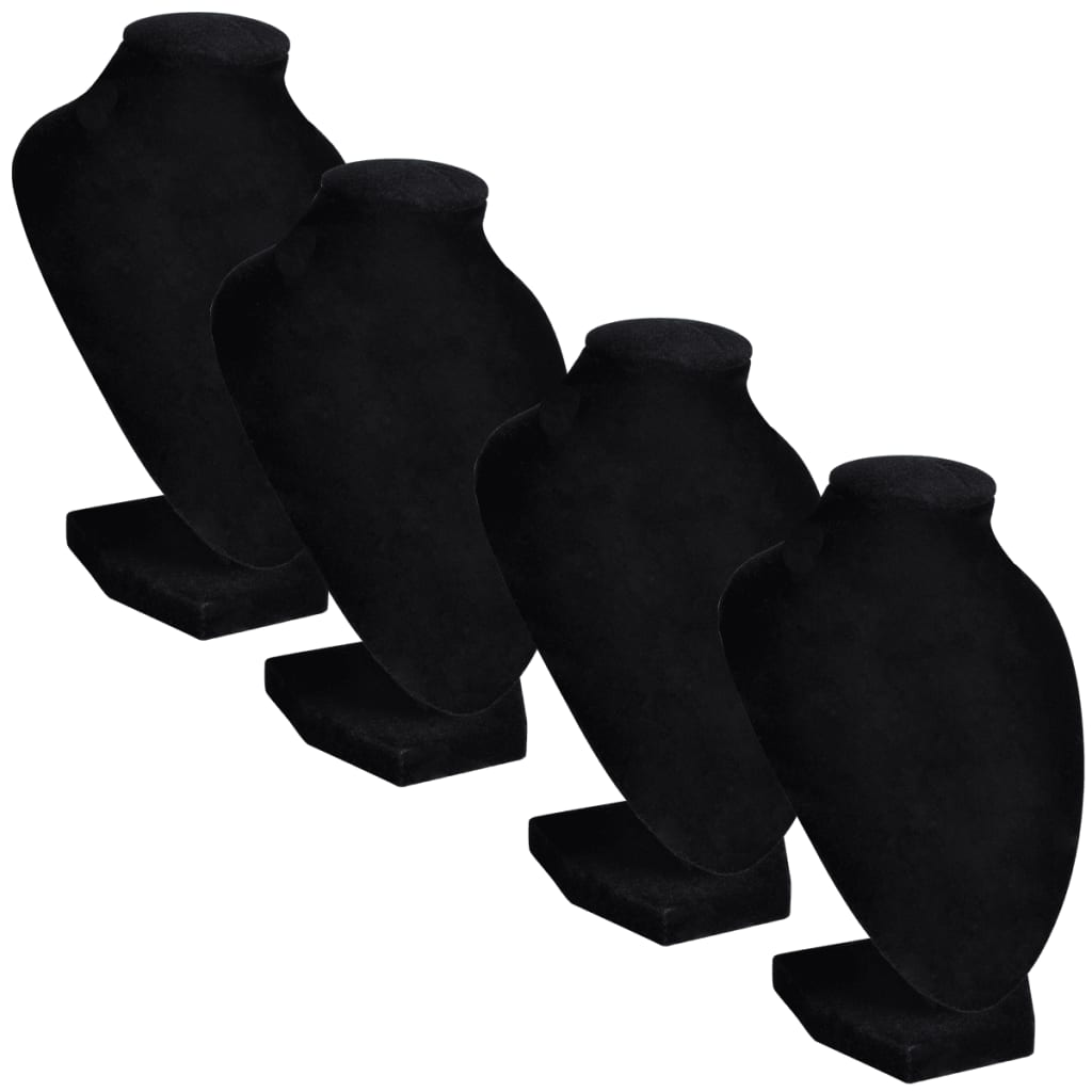 Sieradenhouder Voor Ketting 9X8,5X15 Cm Zwart 4 St Antraciet