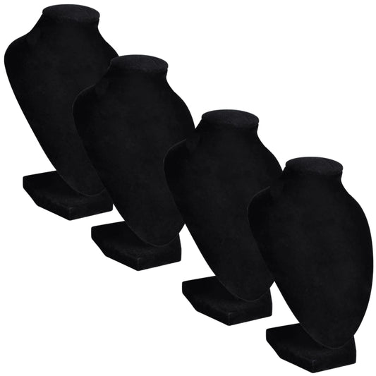 Sieradenhouder Voor Ketting 9X8,5X15 Cm Zwart 4 St Antraciet
