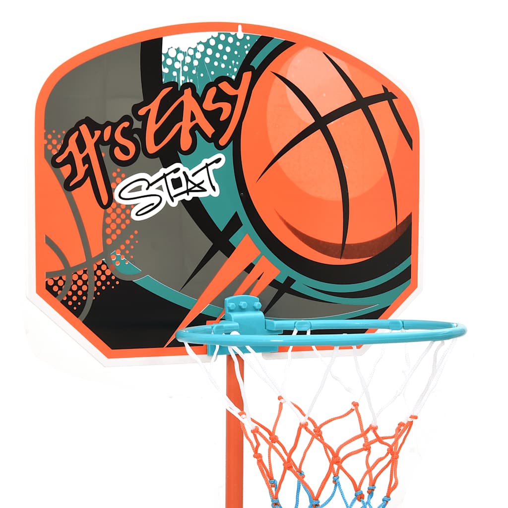 Basketbalset Draagbaar Verstelbaar 109-141 Cm Antraciet