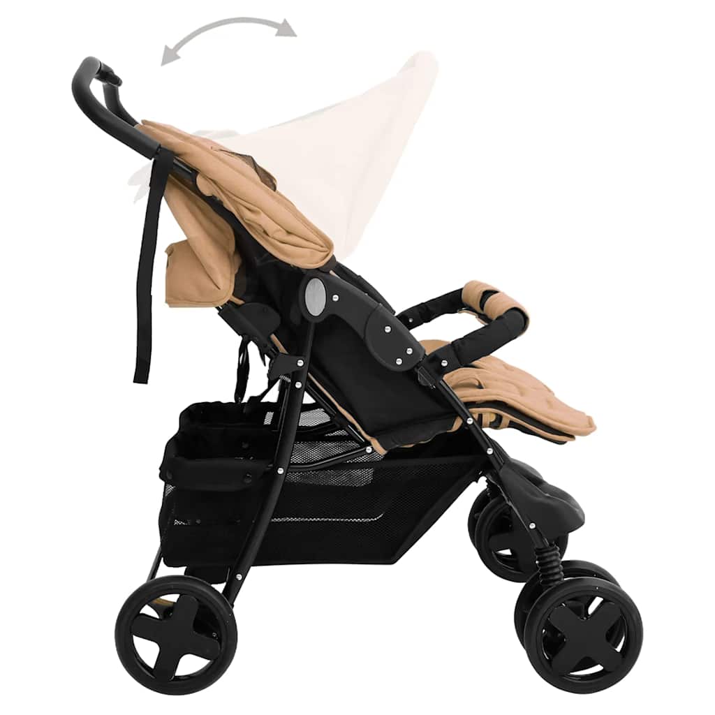Tweelingkinderwagen Staal