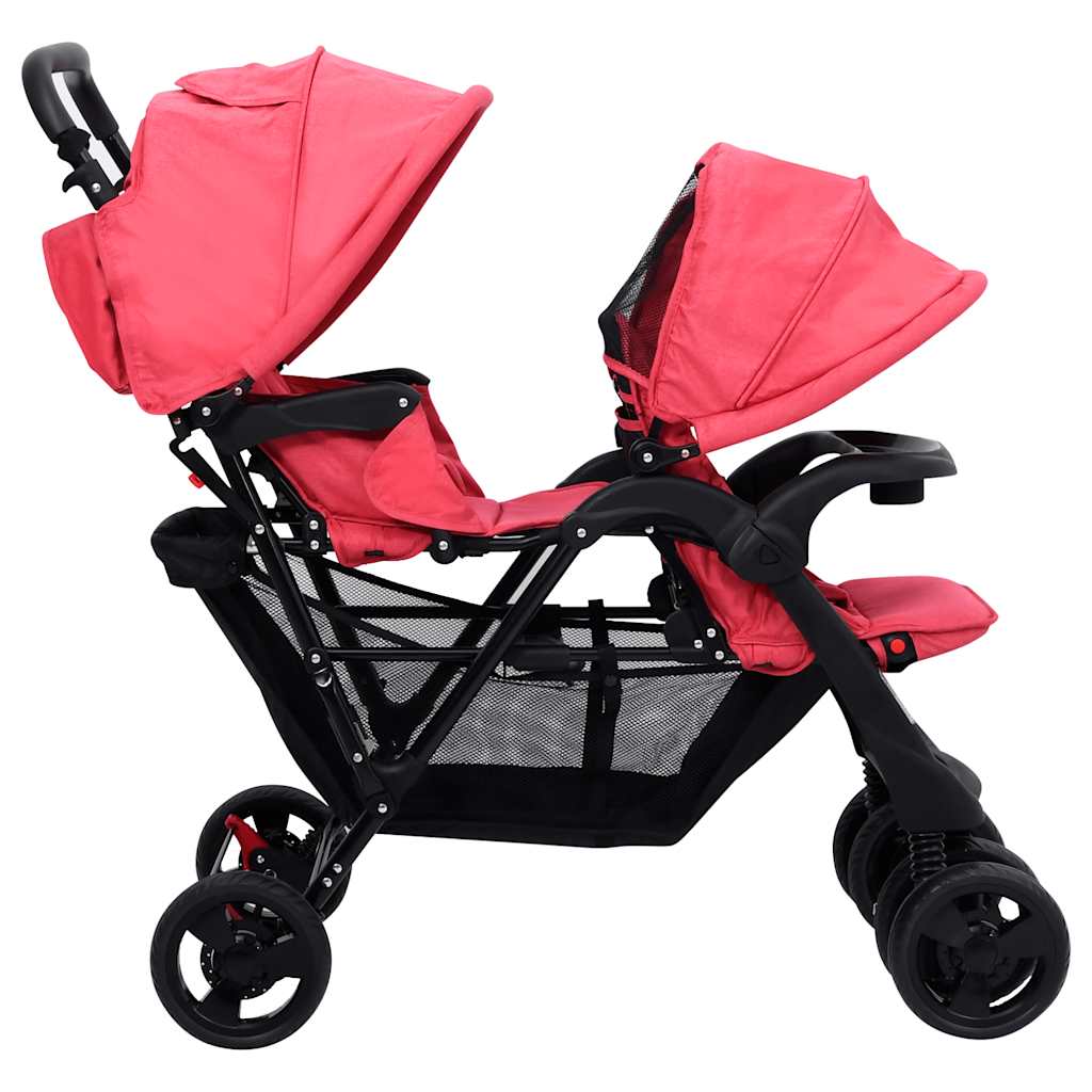 Tweelingkinderwagen Tandem Staal