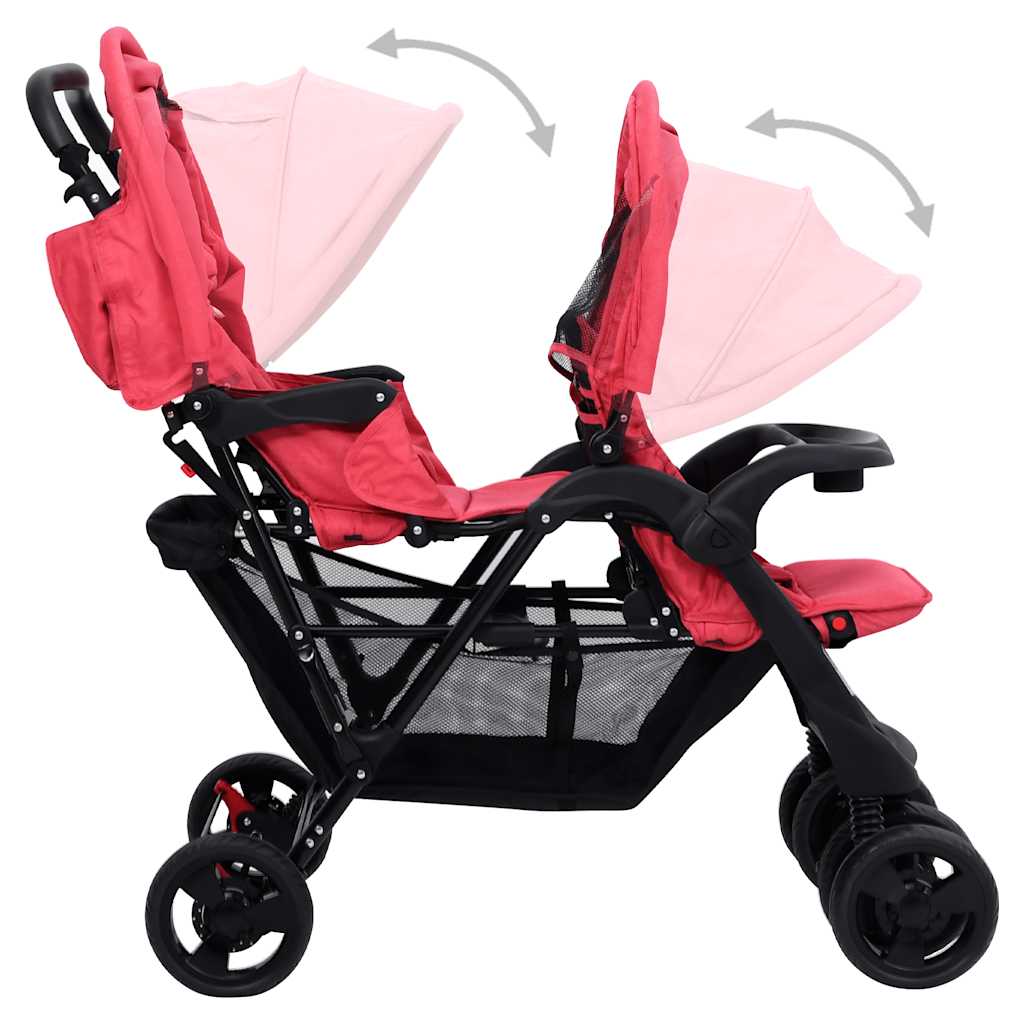 Tweelingkinderwagen Tandem Staal