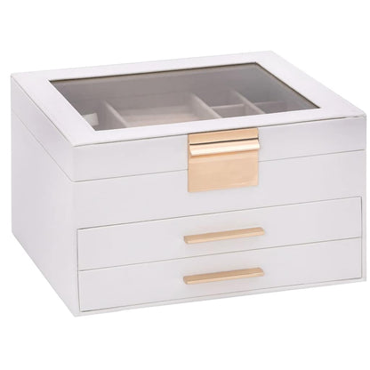 Sieradendoosje 3-Laags 23X20,5X14 Cm Wit
