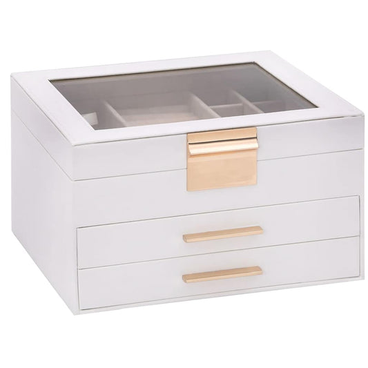 Sieradendoosje 3-Laags 23X20,5X14 Cm Wit