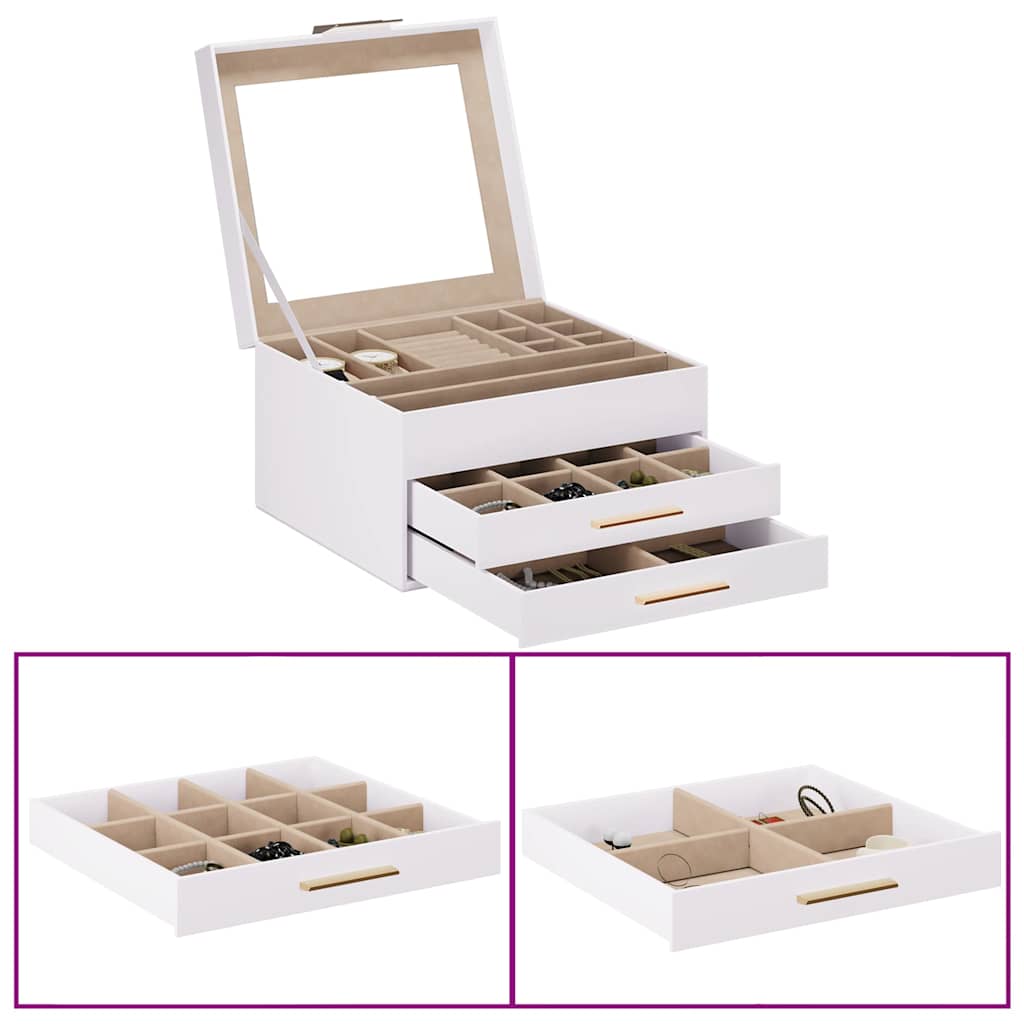 Sieradendoosje 3-Laags 23X20,5X14 Cm Wit