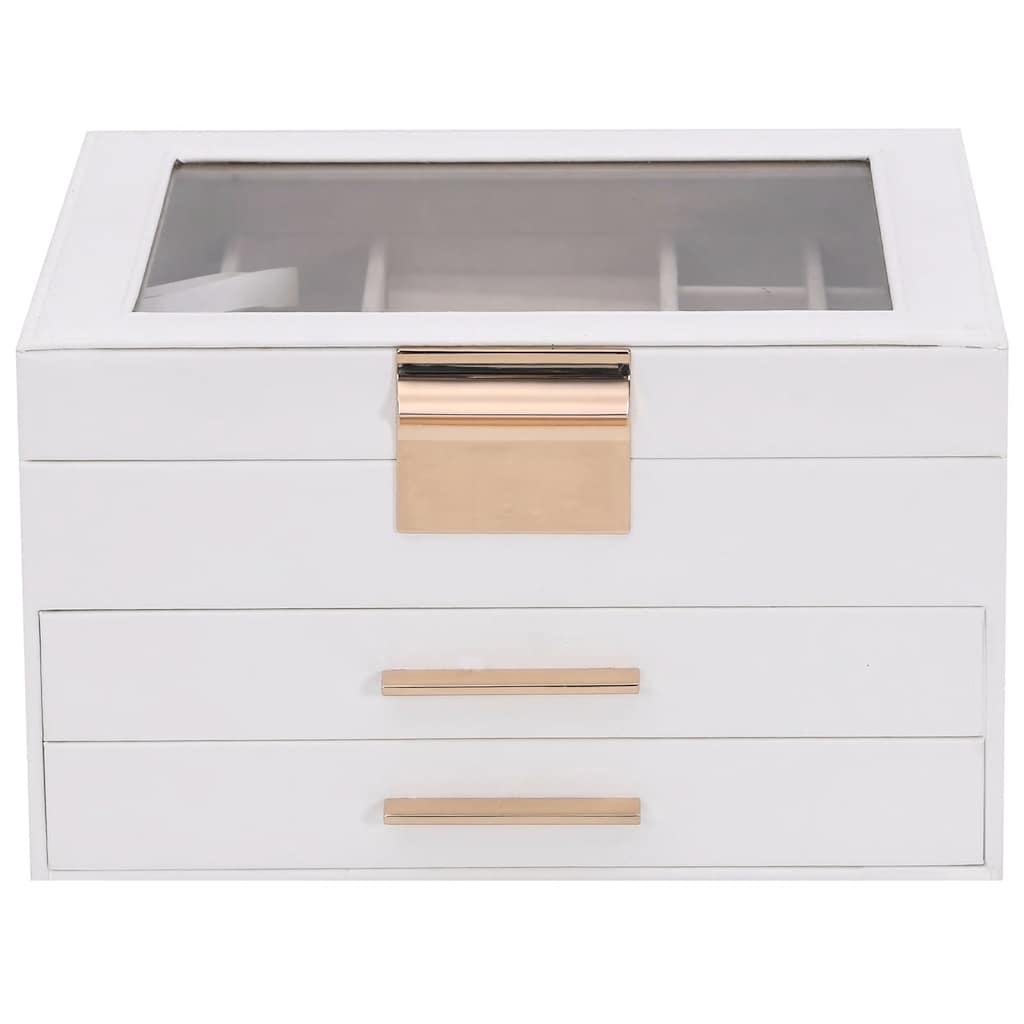 Sieradendoosje 3-Laags 23X20,5X14 Cm Wit