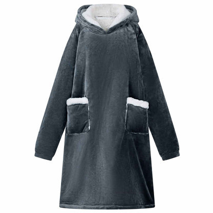 Deken Hoodie Fleece En Flanel