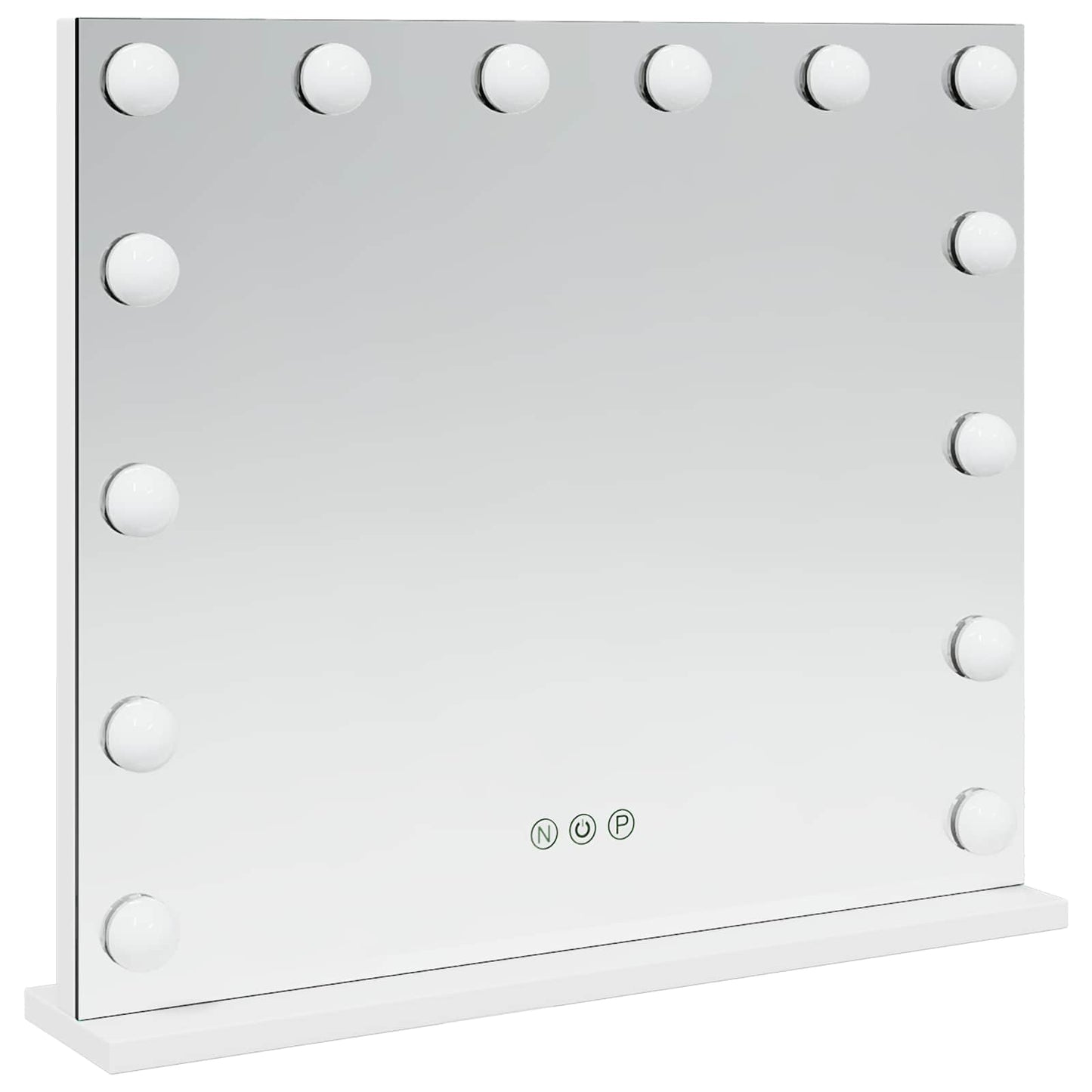Led Make-Up Spiegel Wit 50 X 10 X 44 Cm Glas En Staal