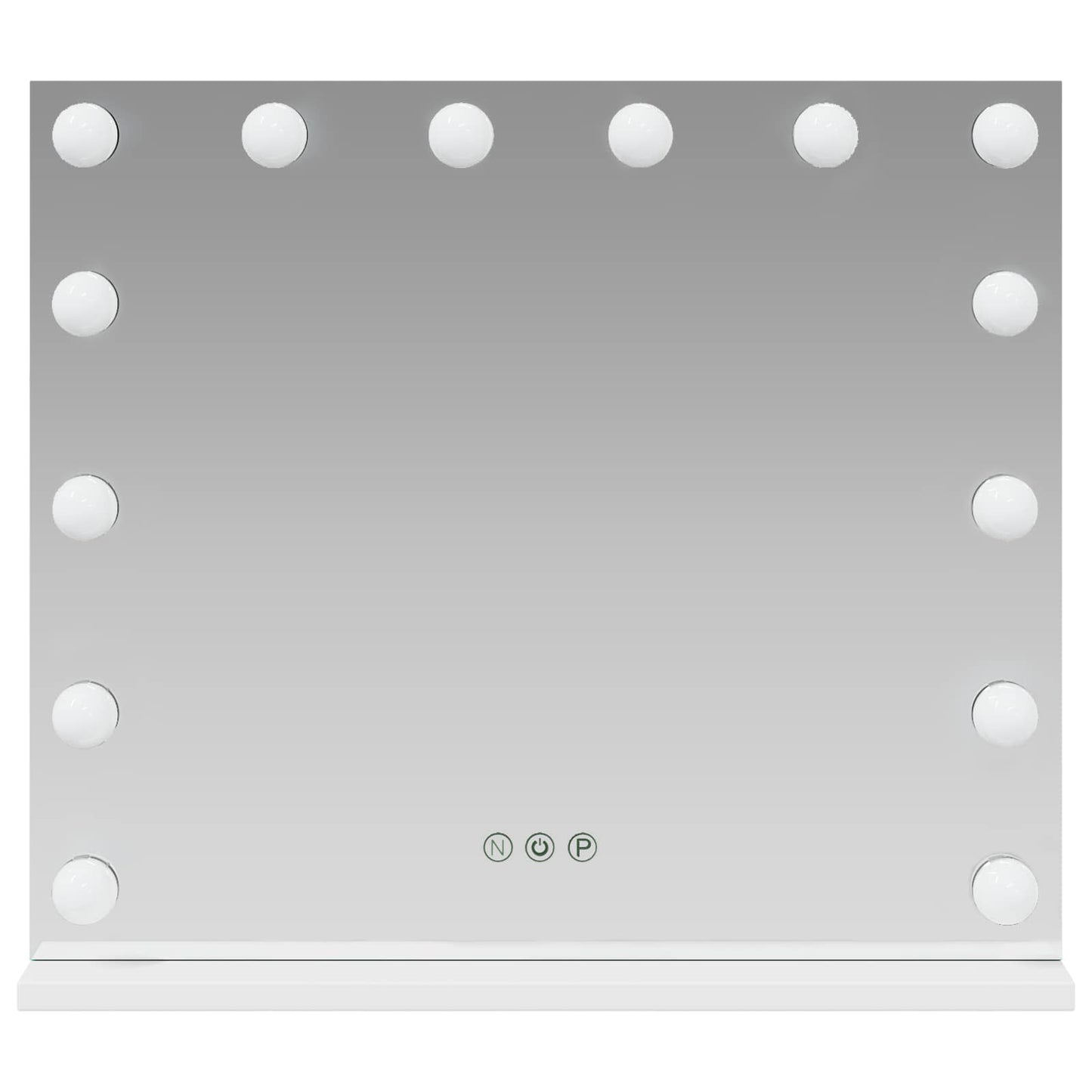 Led Make-Up Spiegel Wit 50 X 10 X 44 Cm Glas En Staal