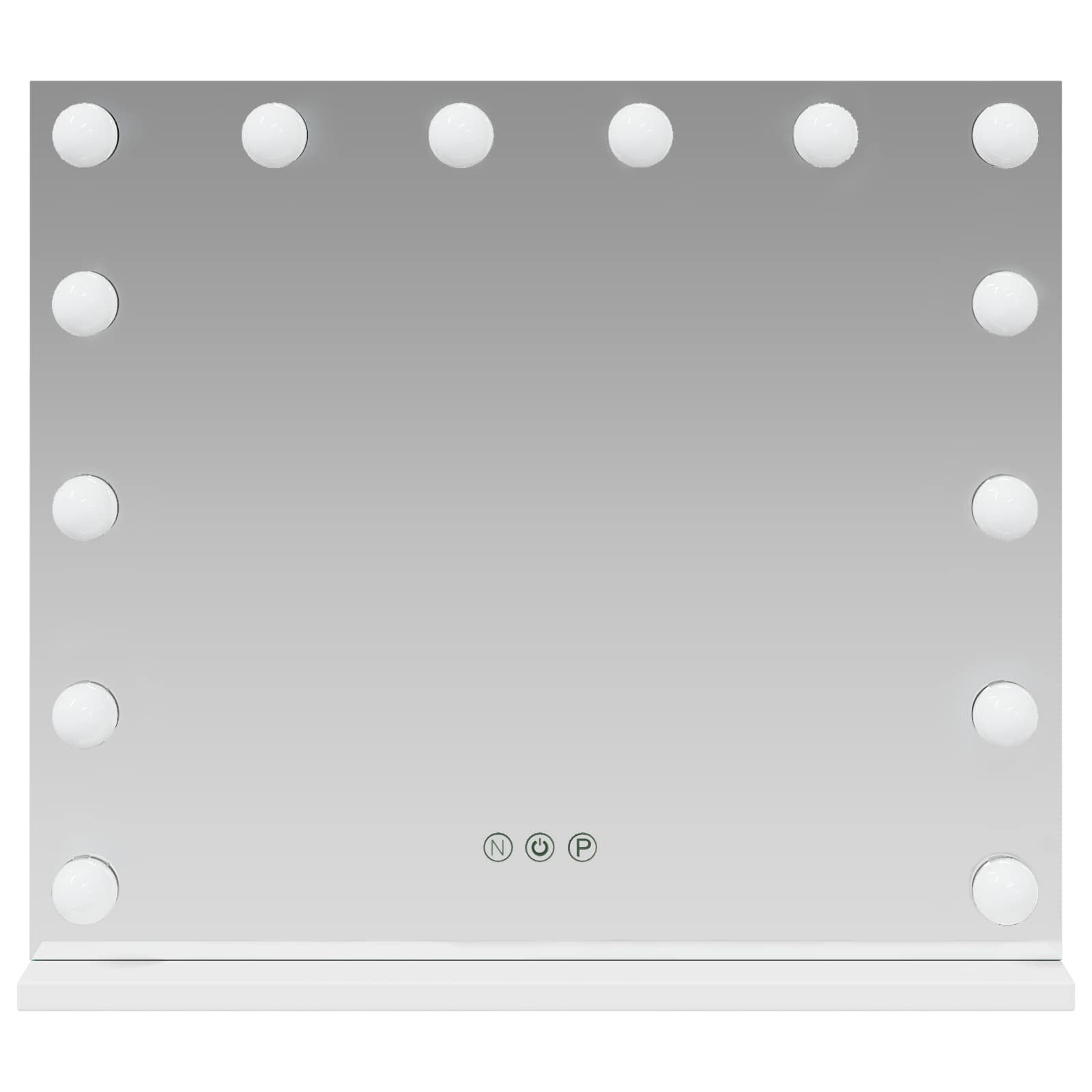 Led Make-Up Spiegel Wit 50 X 10 X 44 Cm Glas En Staal