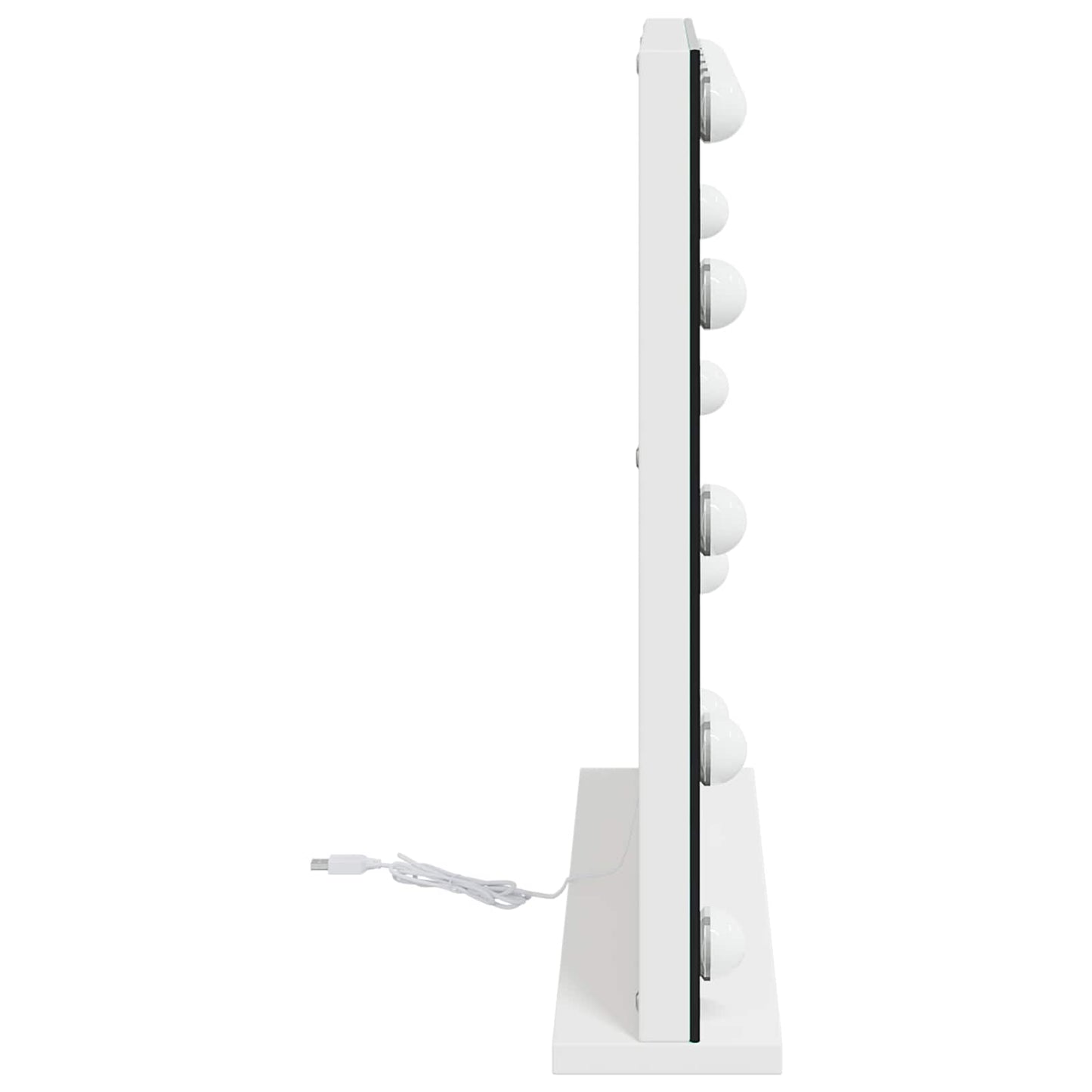 Led Make-Up Spiegel Wit 50 X 10 X 44 Cm Glas En Staal