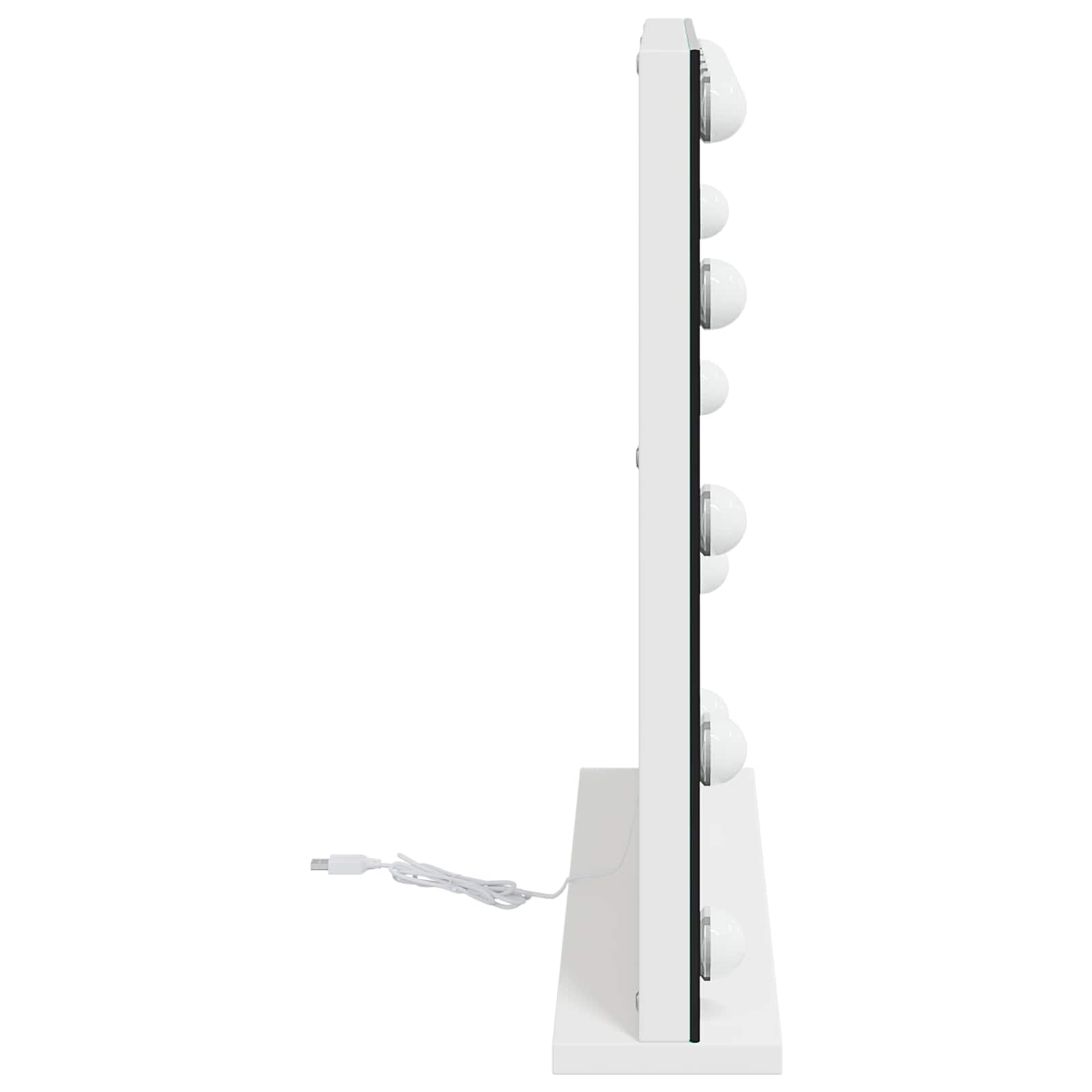 Led Make-Up Spiegel Wit 50 X 10 X 44 Cm Glas En Staal