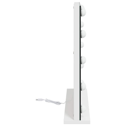 Led Make-Up Spiegel Wit 50 X 10 X 44 Cm Glas En Staal