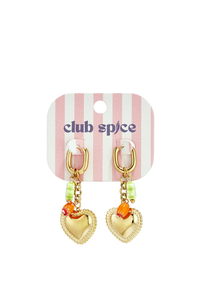 Elegant Gold Heart Dangle Earrings for Women