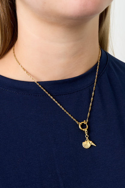 Elegant Gold Color Stainless Steel Chain Necklace for Women