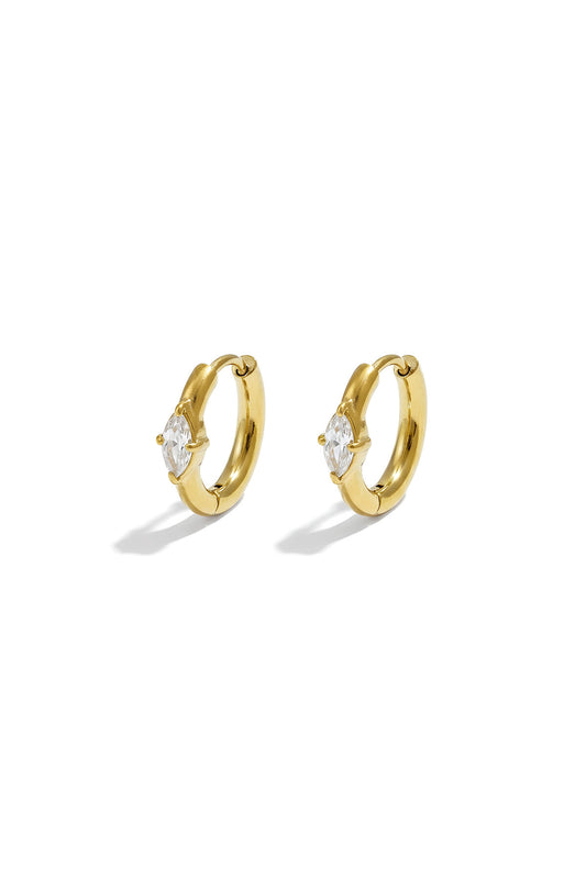 Small earrings with marquise-shaped stone