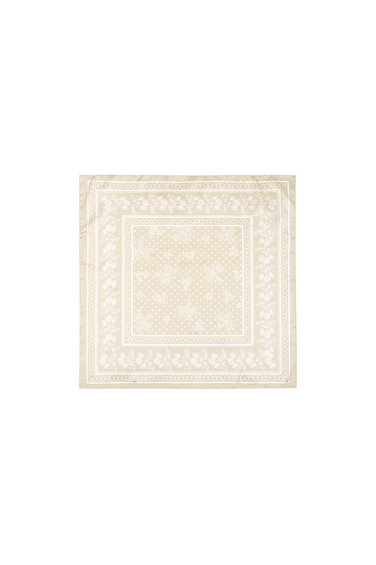 Elegant Beige Polka Dot Summer Scarf for Women