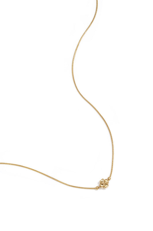 Minimalist necklace with a clover