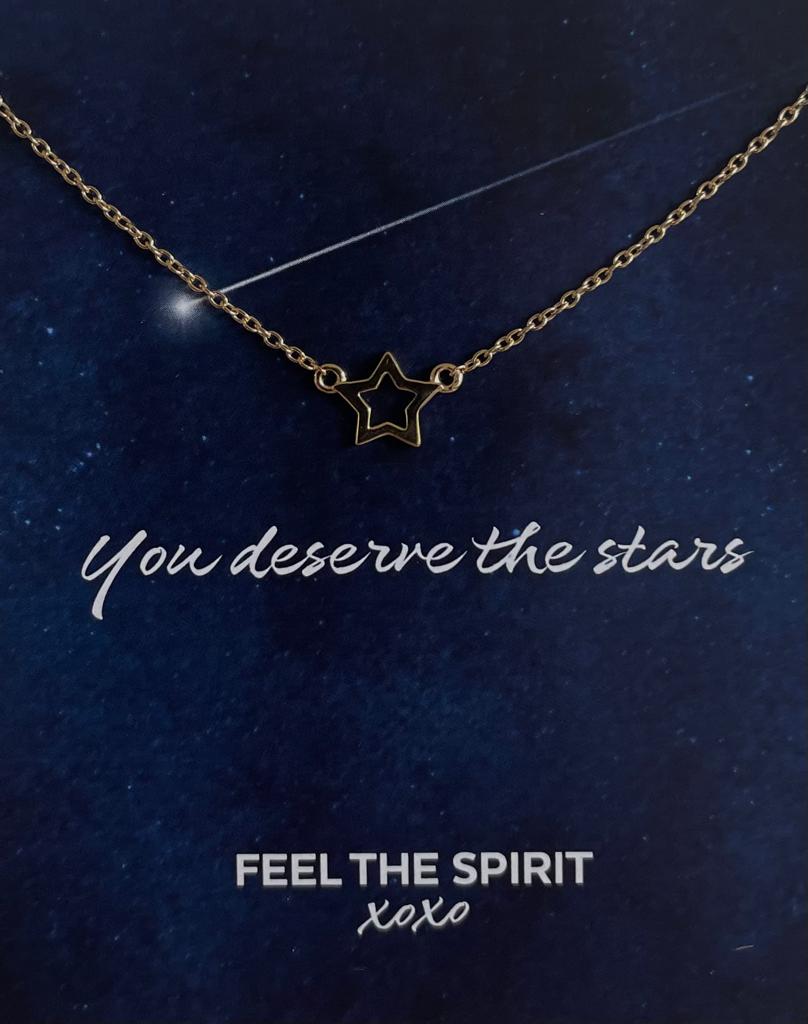 Ketting met Open Ster Goudkleur XN003G-1