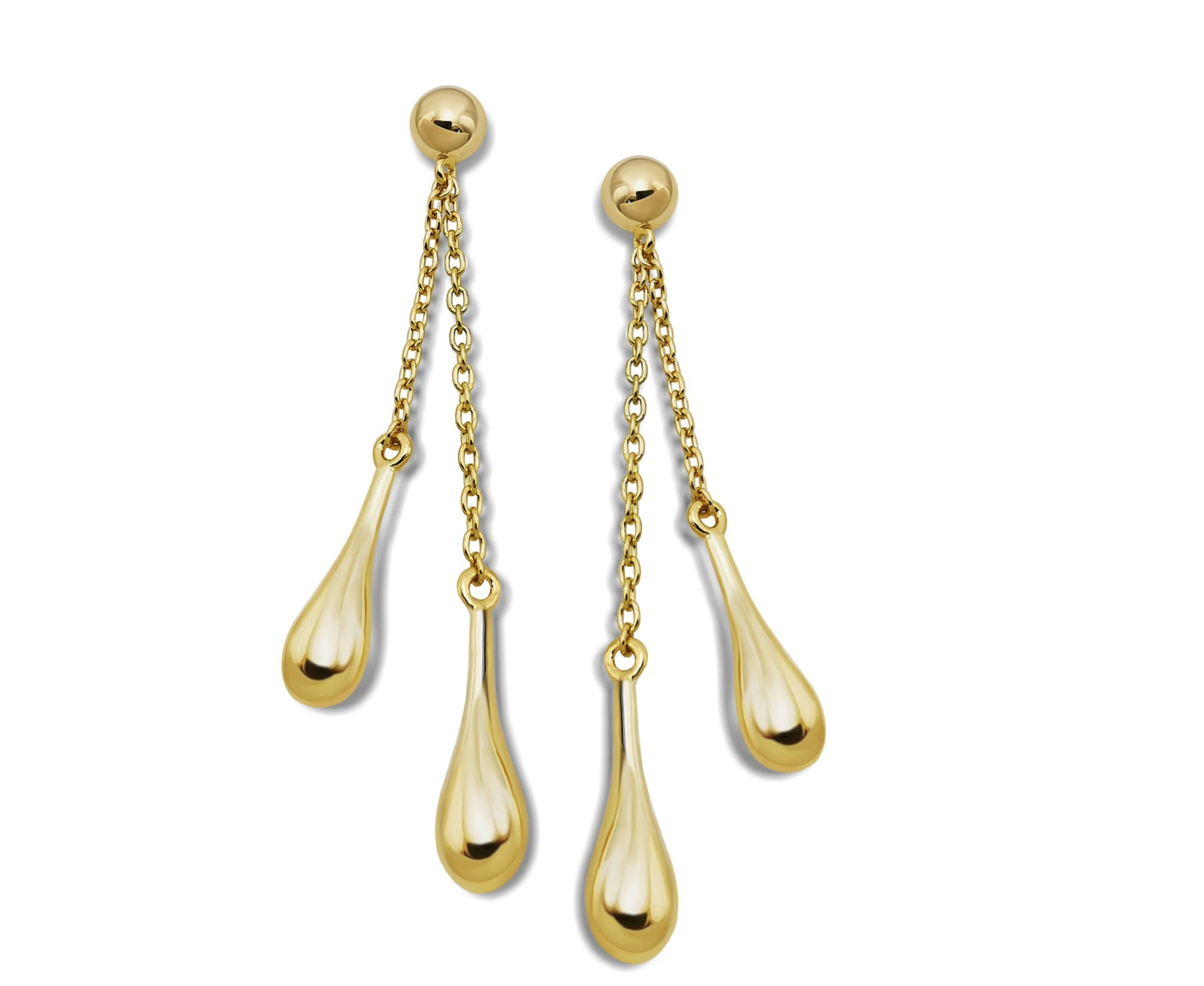 Oorhangers Druppels aan Ketting Goudkleur JE047G-0