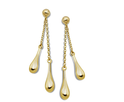 Oorhangers Druppels aan Ketting Goudkleur JE047G-0