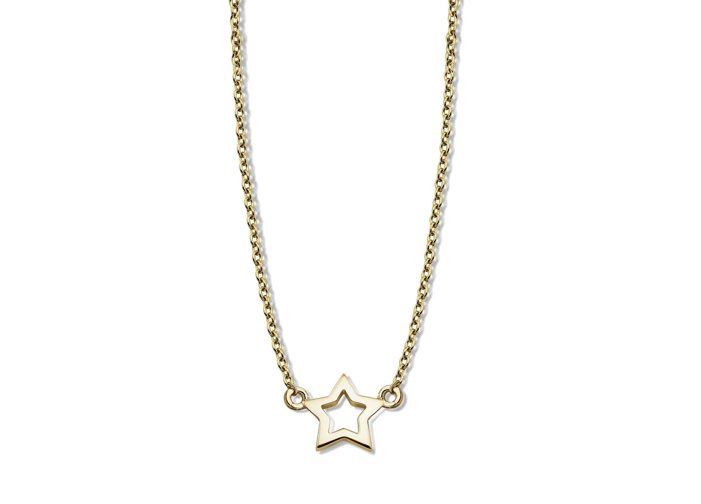 Ketting met Open Ster Goudkleur XN003G-0