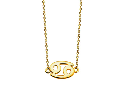 Kreeft Ketting Goudkleur Zodiac ZN007G Jwls4u-0