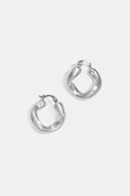 Elegant Lumé Stainless Steel Hoop Earrings
